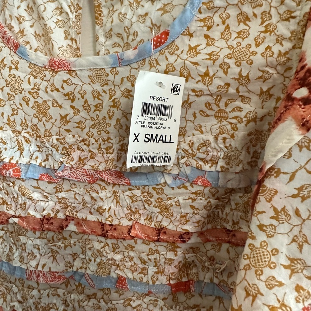 INC International Concepts Cream Ruffled Peplum Blouse NWT XS - Picture 4 of 7